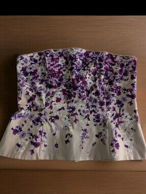 White House Black Market Corset Top size 12 Floral Bustier NWT (Retail $88)